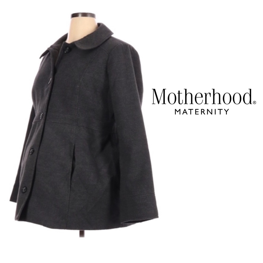 Motherhood Maternity Gray Coat Size S
